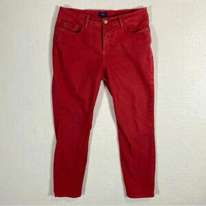 NYDJ‎ Deep Bright Pink/Red Ankle Fit Jeans Size 10